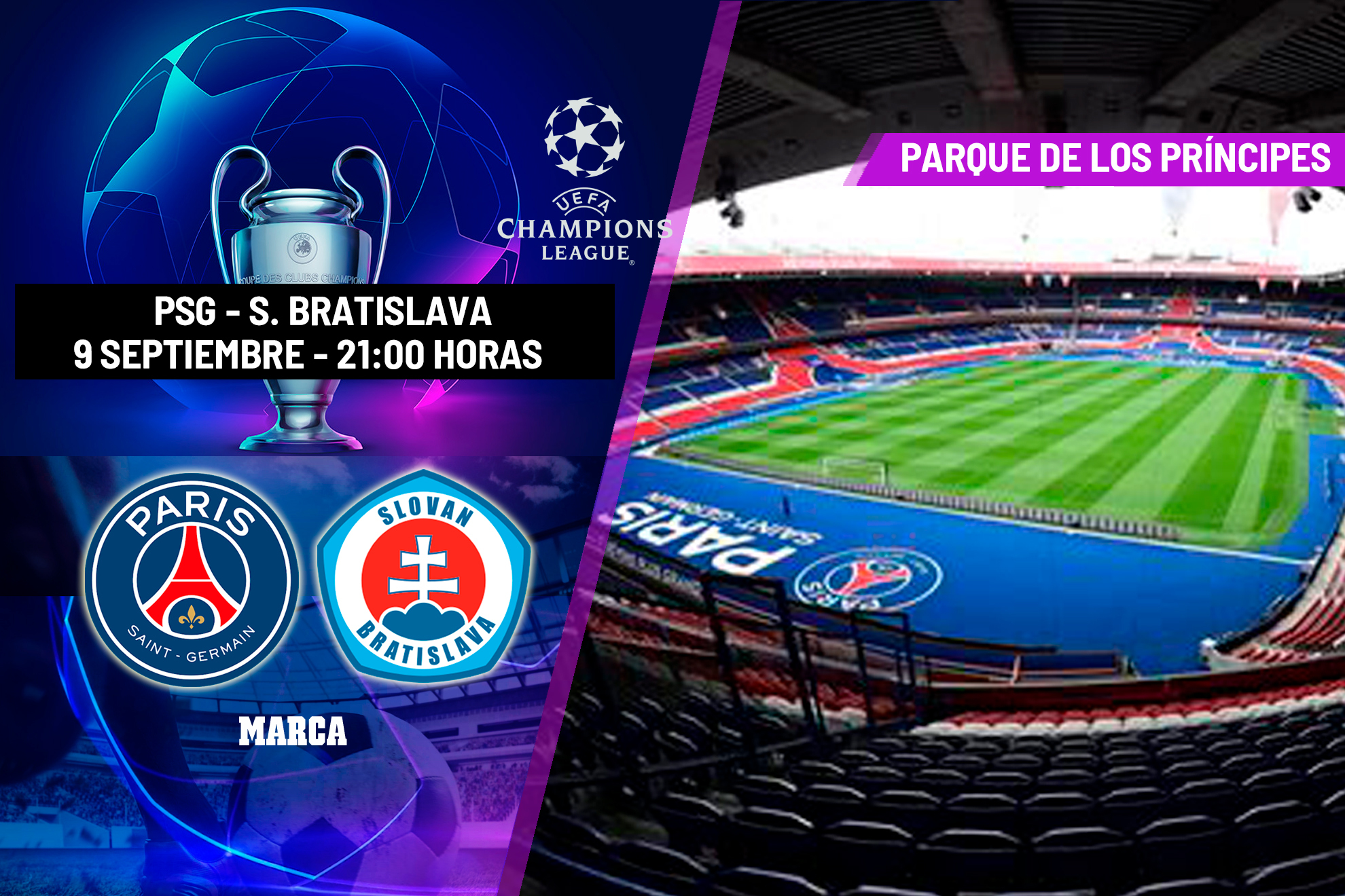 PSG - Slotan Bratislava: horario y dónde ver hoy en TV y online el partido de la Champions League