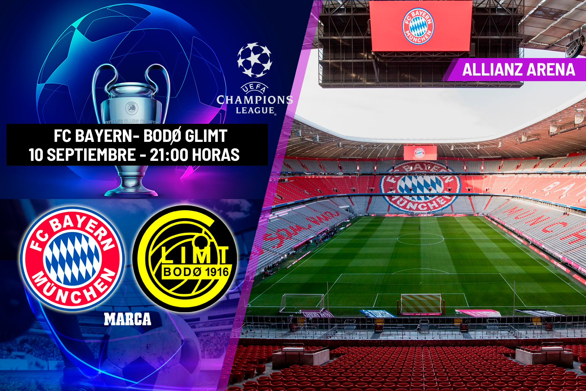 Bayern - Bodo/Glimt: horario y dónde ver hoy en TV el partido de Champions League