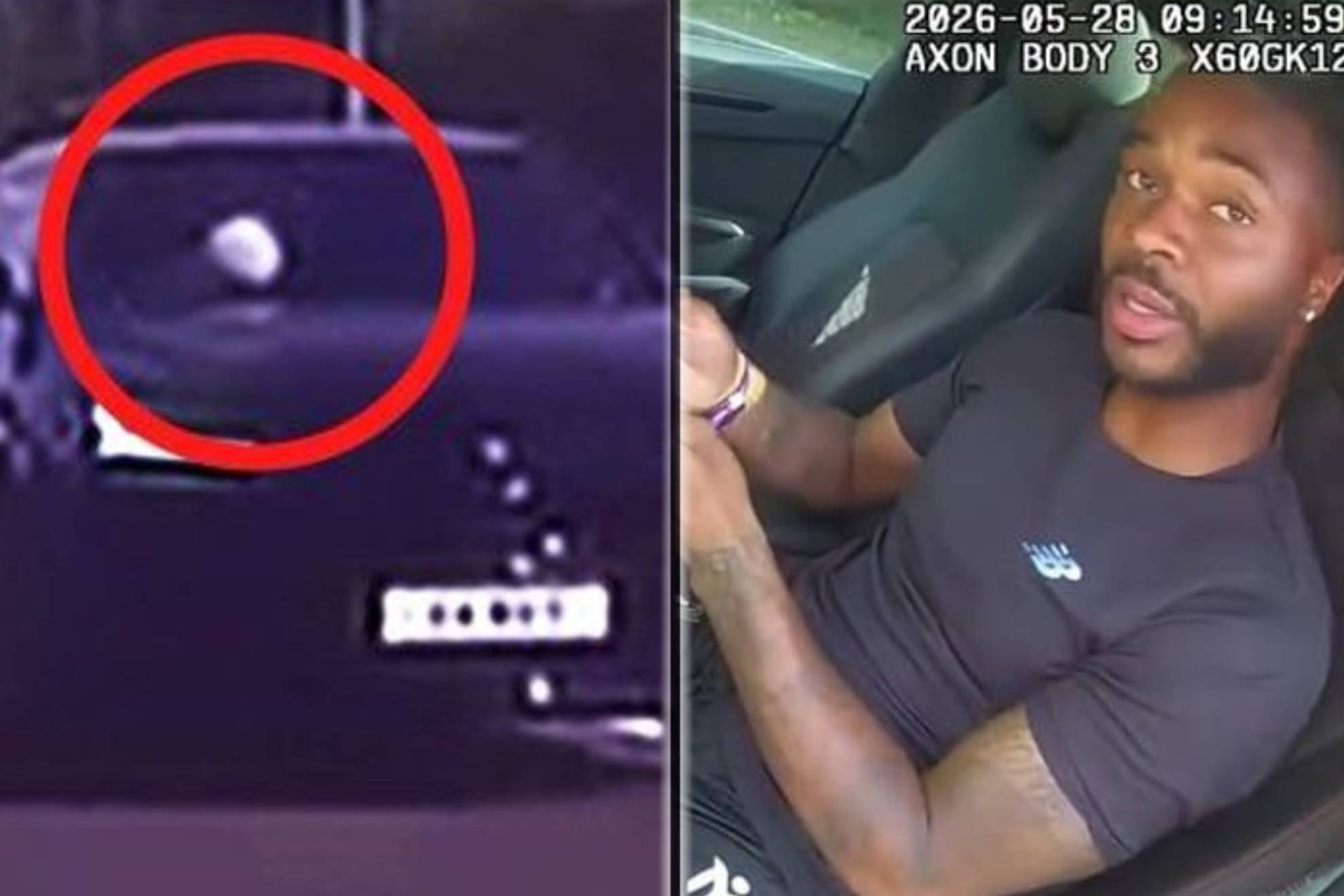 La detención de Sterling por conducción temeraria mientras se drogaba con gas de la risa: "No se tense"