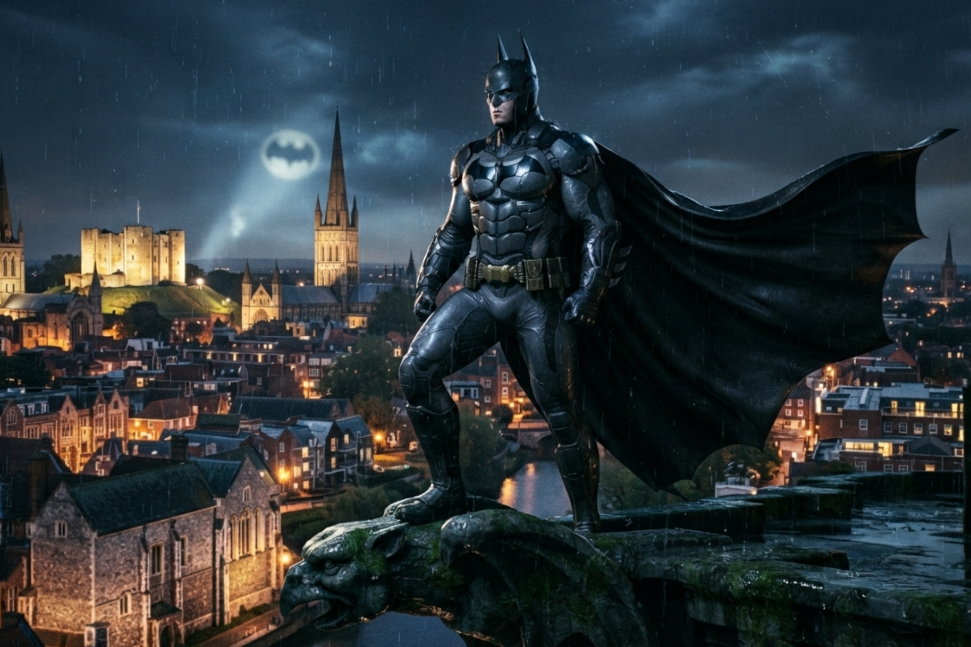 Un hombre recupera el bolso robado de una mujer en Norwich vestido de Batman