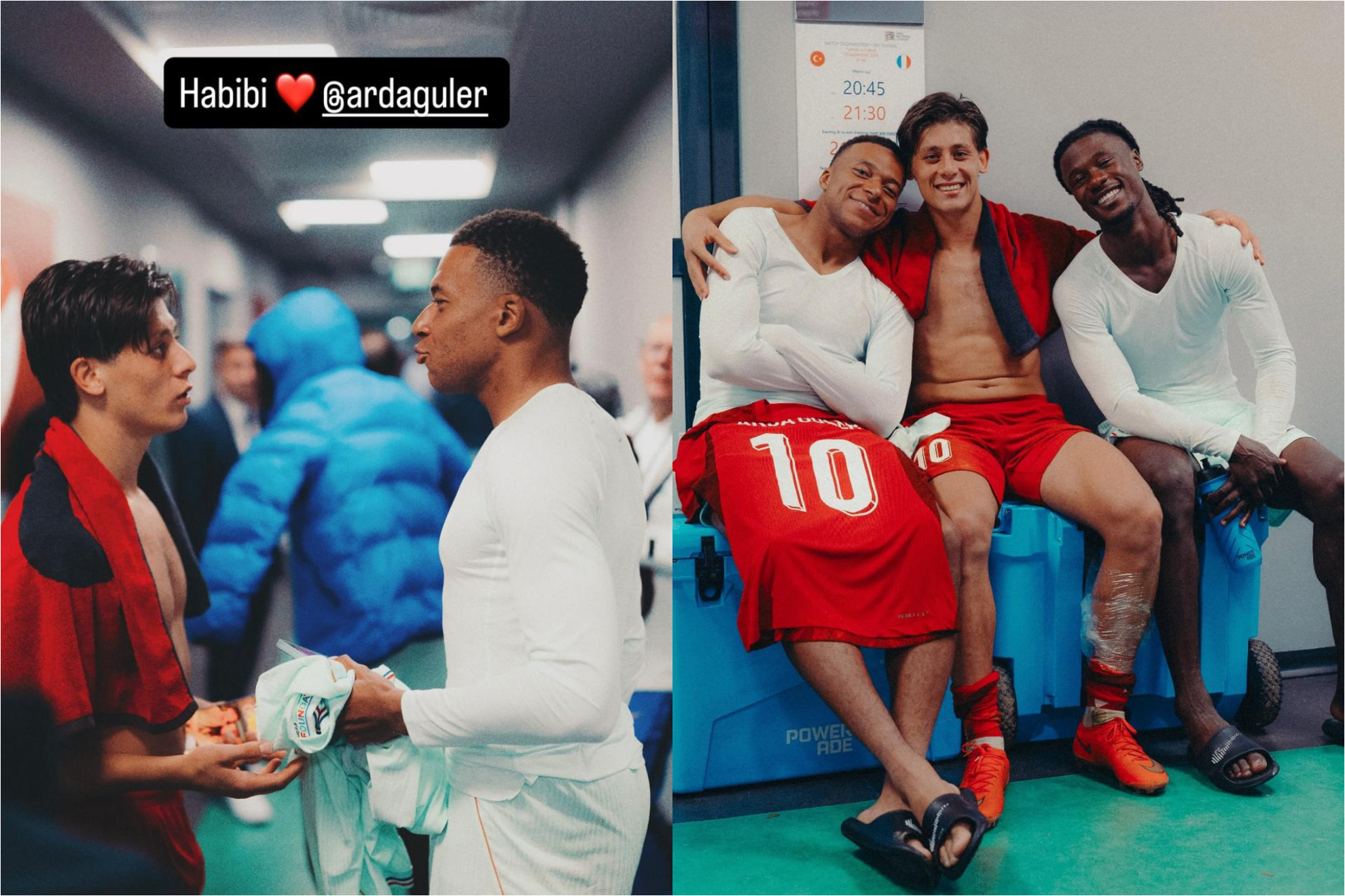 Mbappé alivia la tensión con su rodilla: risas con Arda Güler y sin rastro de vendajes
