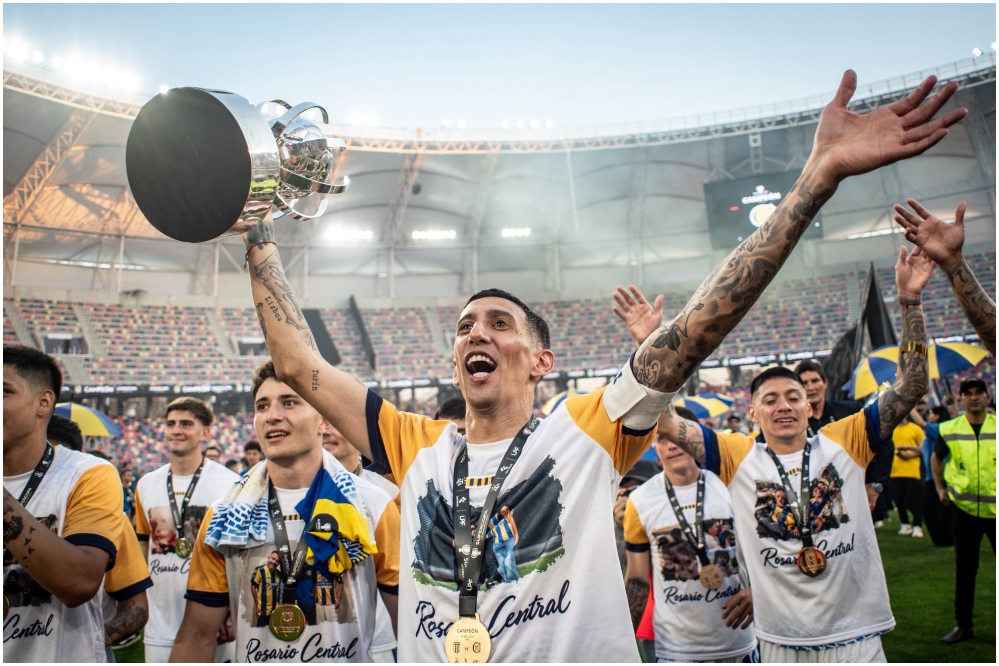 Di María gana la Supercopa con polémica y gran enfado de la 'Brujita' Verón: "Es toda tuya, ladrón"
