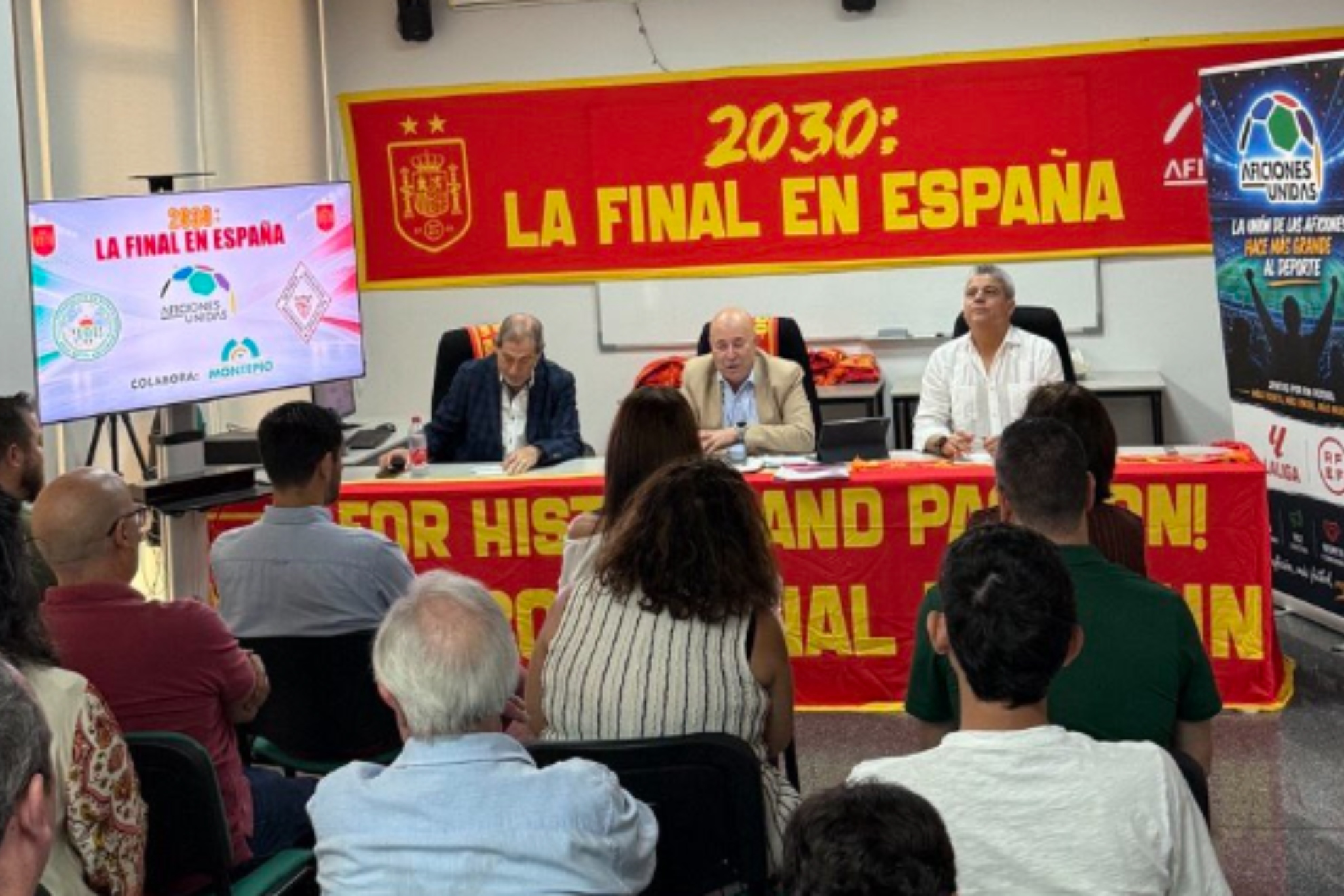 Campaña de Aficiones Unidas para la final del Mundial 2030 en España