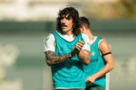 Ceballos trabaja en el gimnasio en el regreso a los entrenamientos