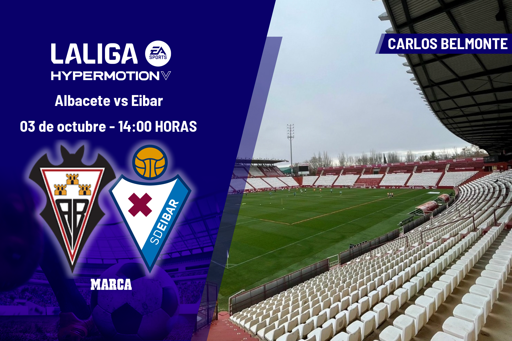 Albacete - Eibar: a qué hora es, canal y dónde ver en TV hoy el partido de la jornada 8 de LaLiga Hypermotion
