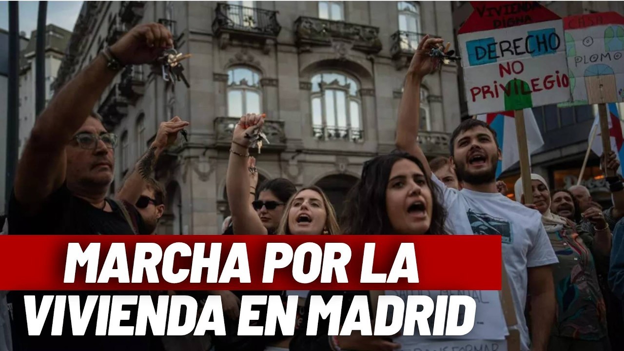 Manifestación por la vivienda en las calles de Madrid este sábado, en directo