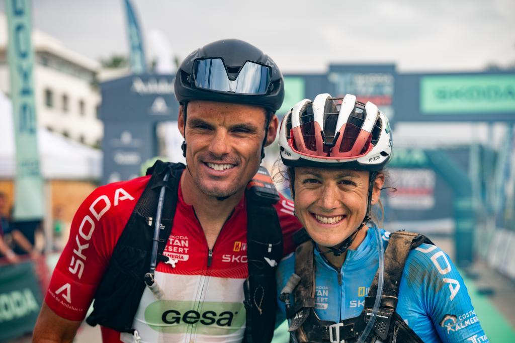 Luis León Sánchez y Natalia Fischer revalidan el titulo en la Titan Desert de Almería