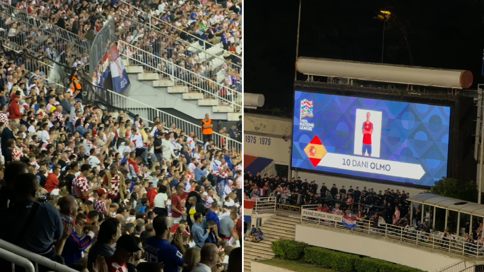 El público croata muestra su cariño a Olmo: "Muchas gracias por todo, Dani"