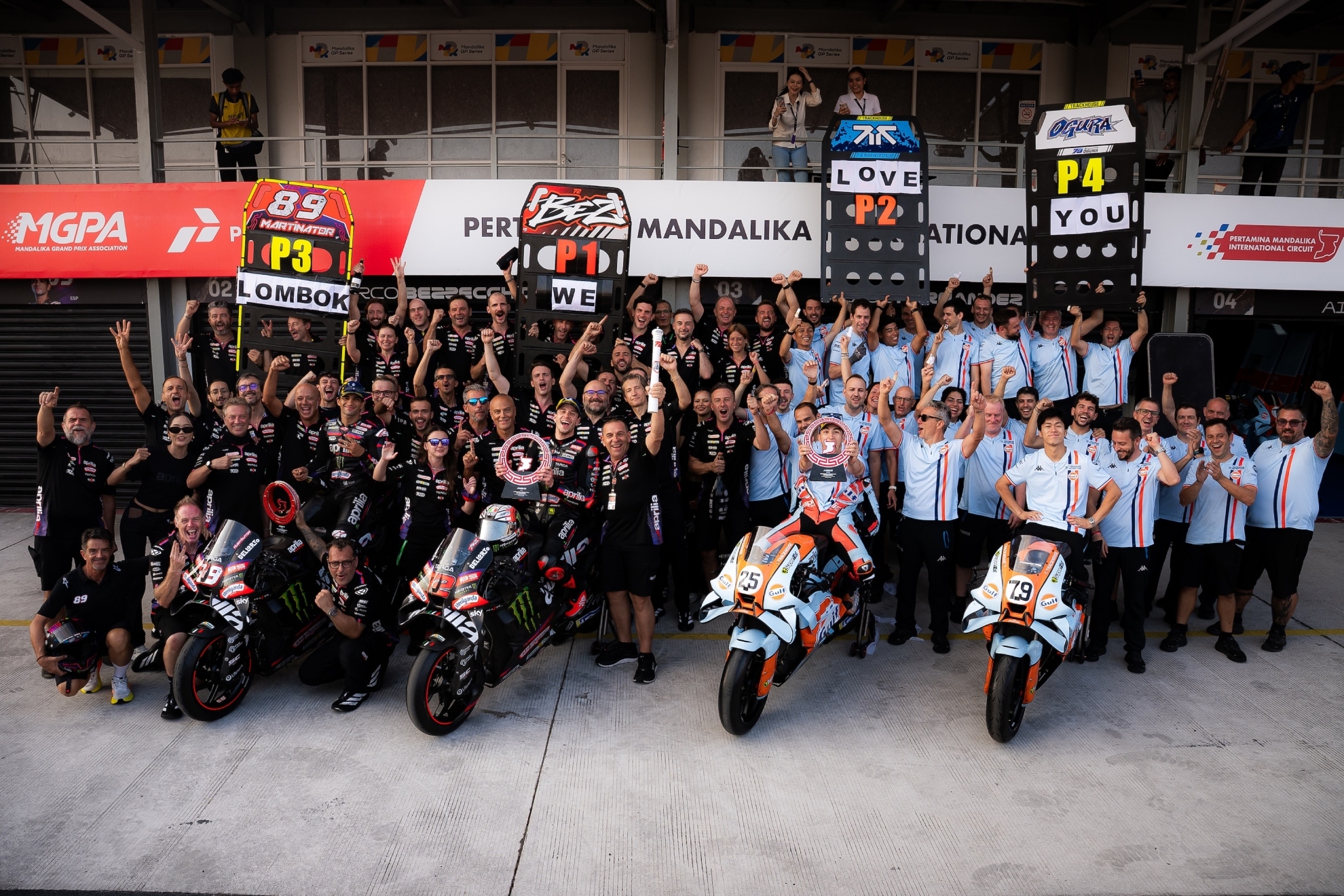 Aprilia admite que dará órdenes de equipo para batir a Marc Márquez