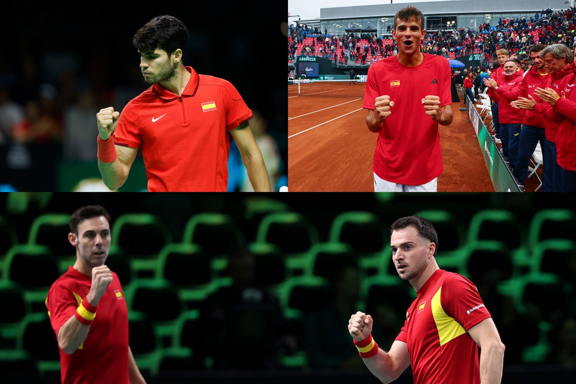 Alcaraz, Jódar, Granollers y Pedro Martínez, el equipo español de Copa Davis para Bolonia