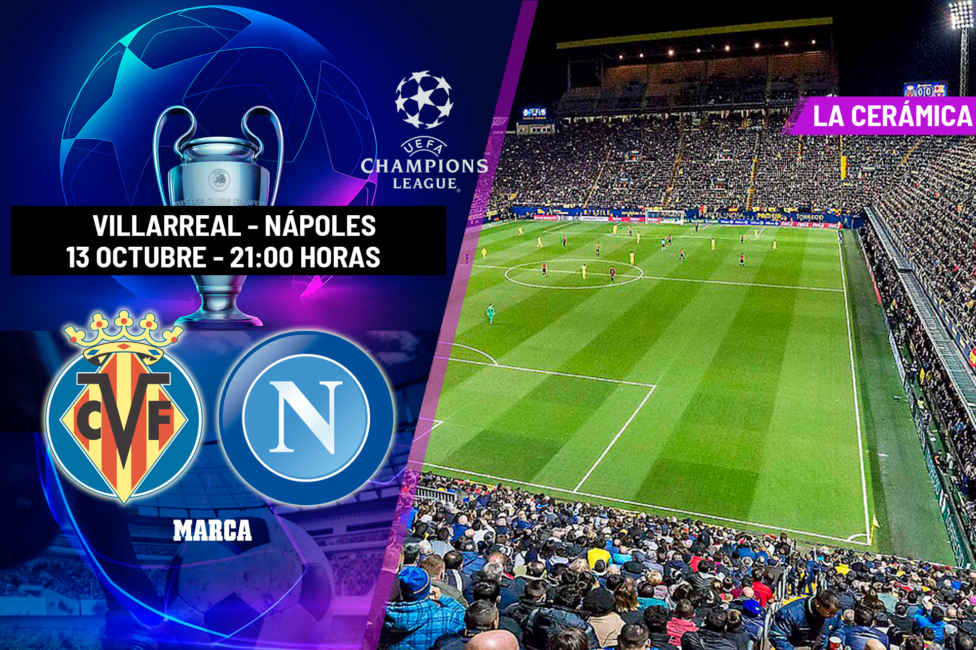 Villarreal - Nápoles: horario y dónde ver en TV y online el partido de Champions League