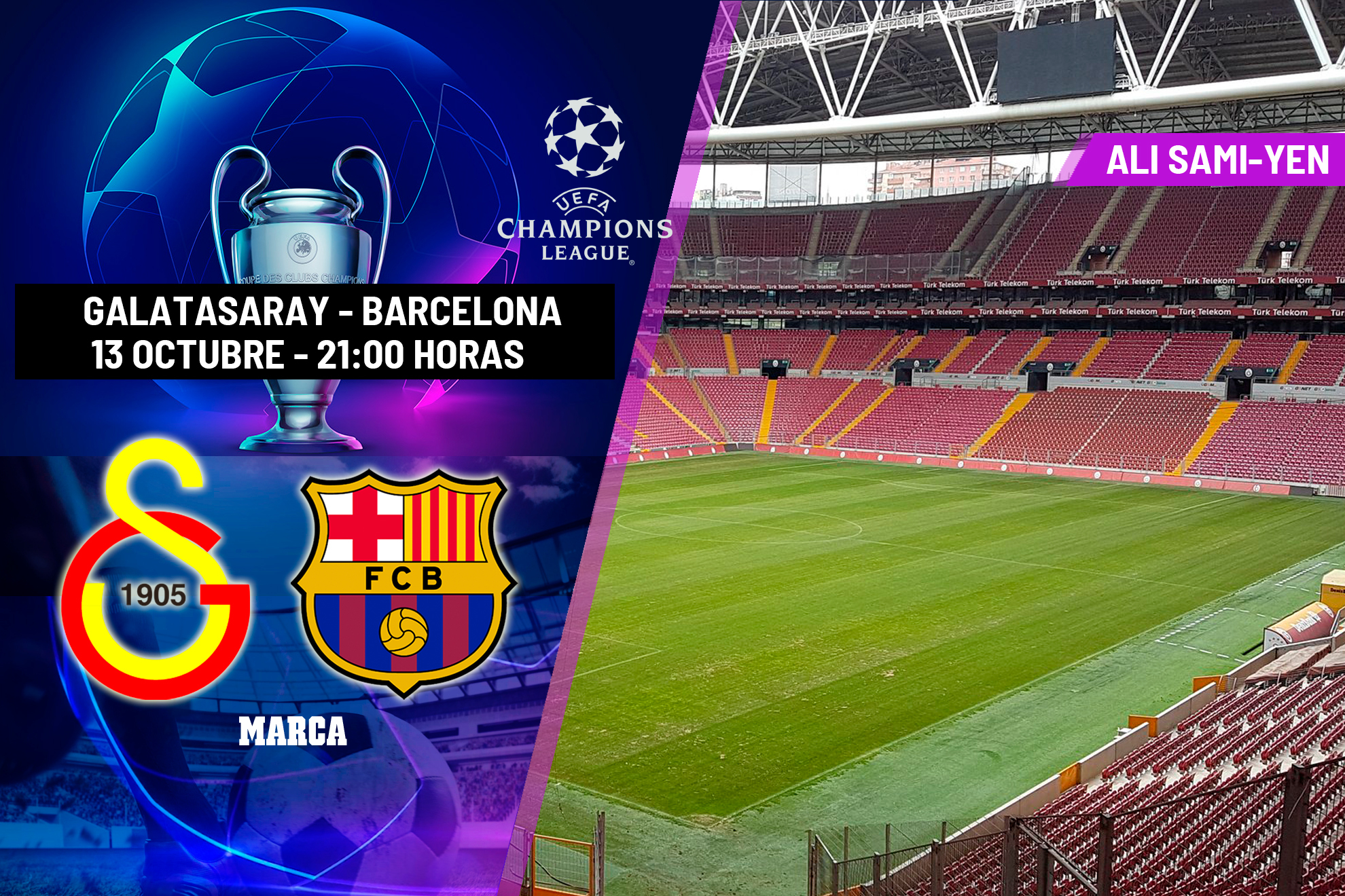 A qué hora es el Galatasaray - Barcelona: horario y dónde ver hoy en TV el partido de Champions League