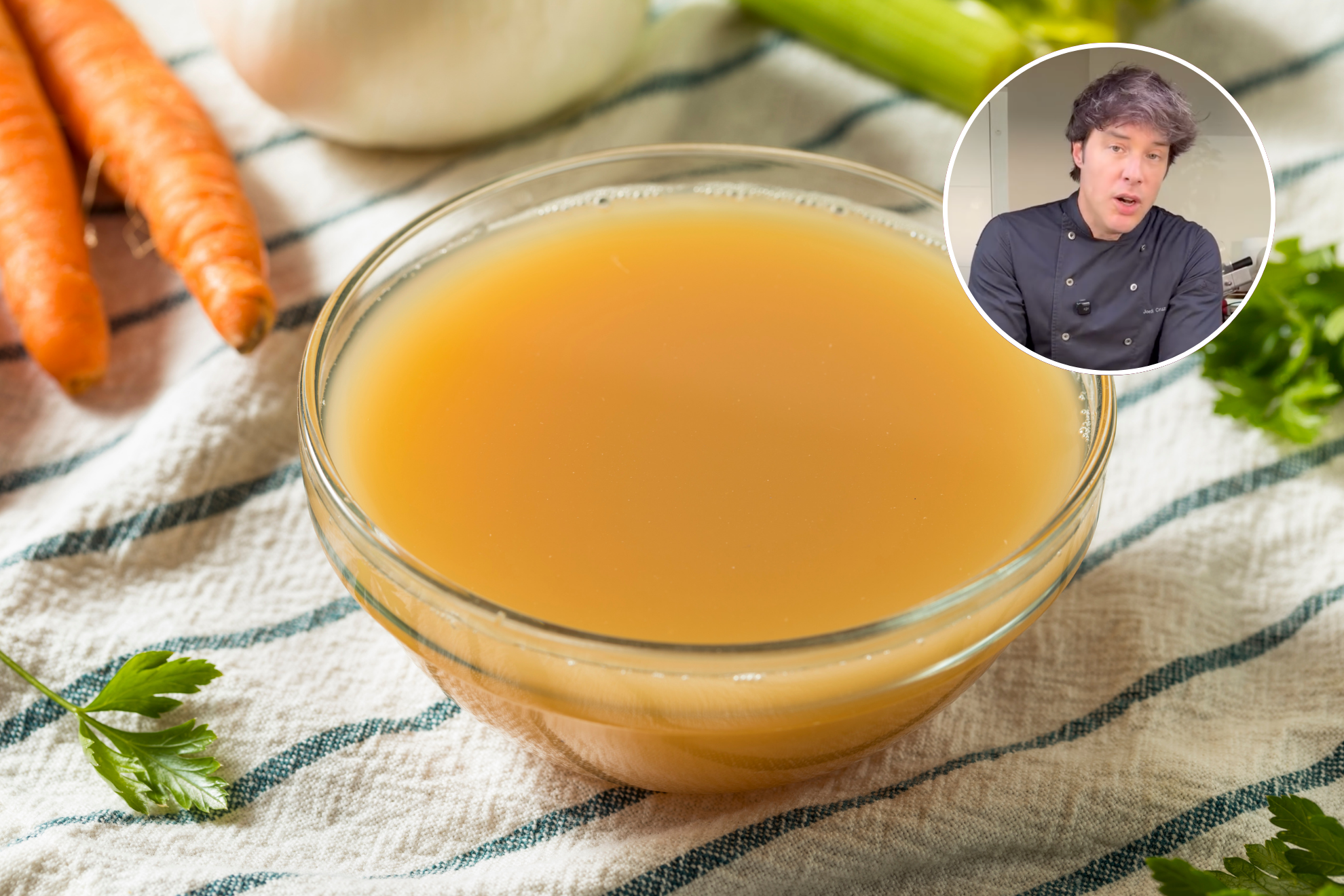 Jordi Cruz, chef, da las claves para el mejor caldo de huesos: “Nos aportará más nutrientes, más minerales y más cosas saludables”.