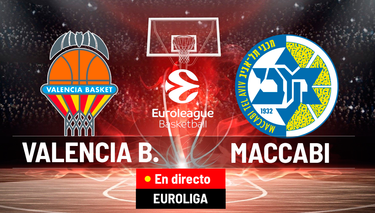 Valencia Basket – Maccabi Tel Aviv en directo | Última hora de Euroliga en vivo hoy