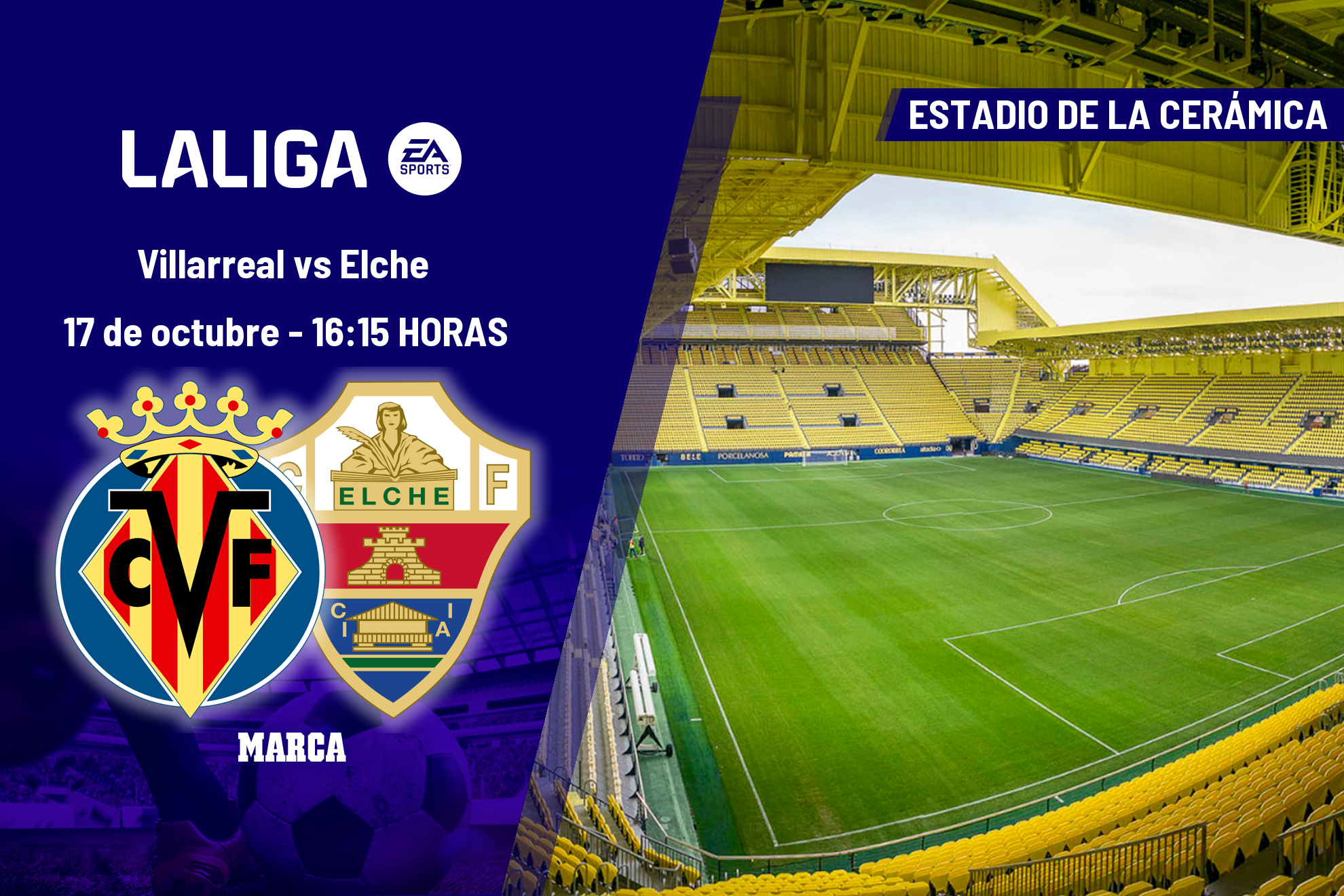 فياريال - إلتشي: الجدول، أين تشاهد على التلفاز والقناة مباراة LALiga EA Sports