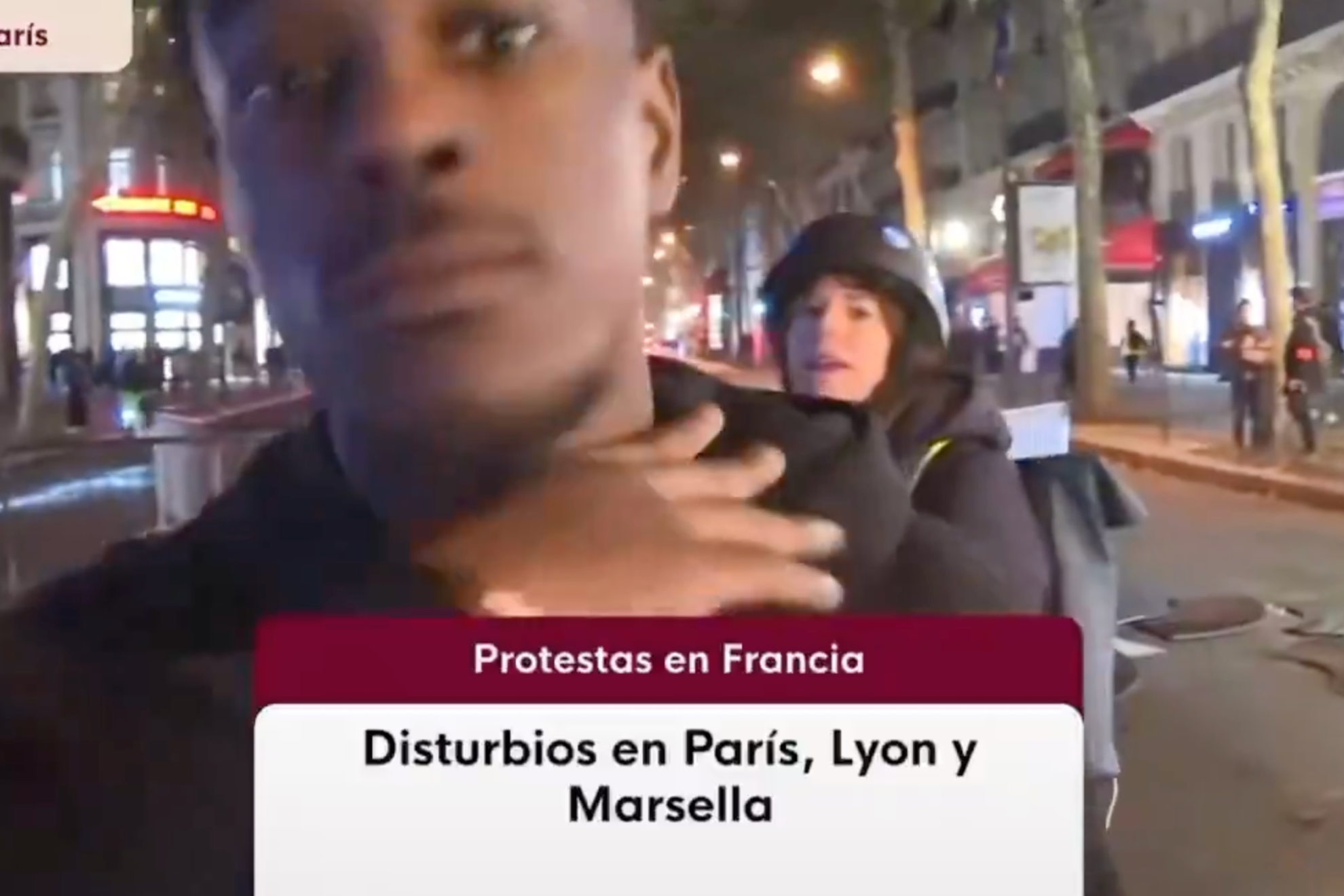 Gestos de cortar el cuello y amenazas de muerte en pleno directo de la periodista Mavi Doñate, de RTVE, desde París: “Es difícil hacer la conexión”