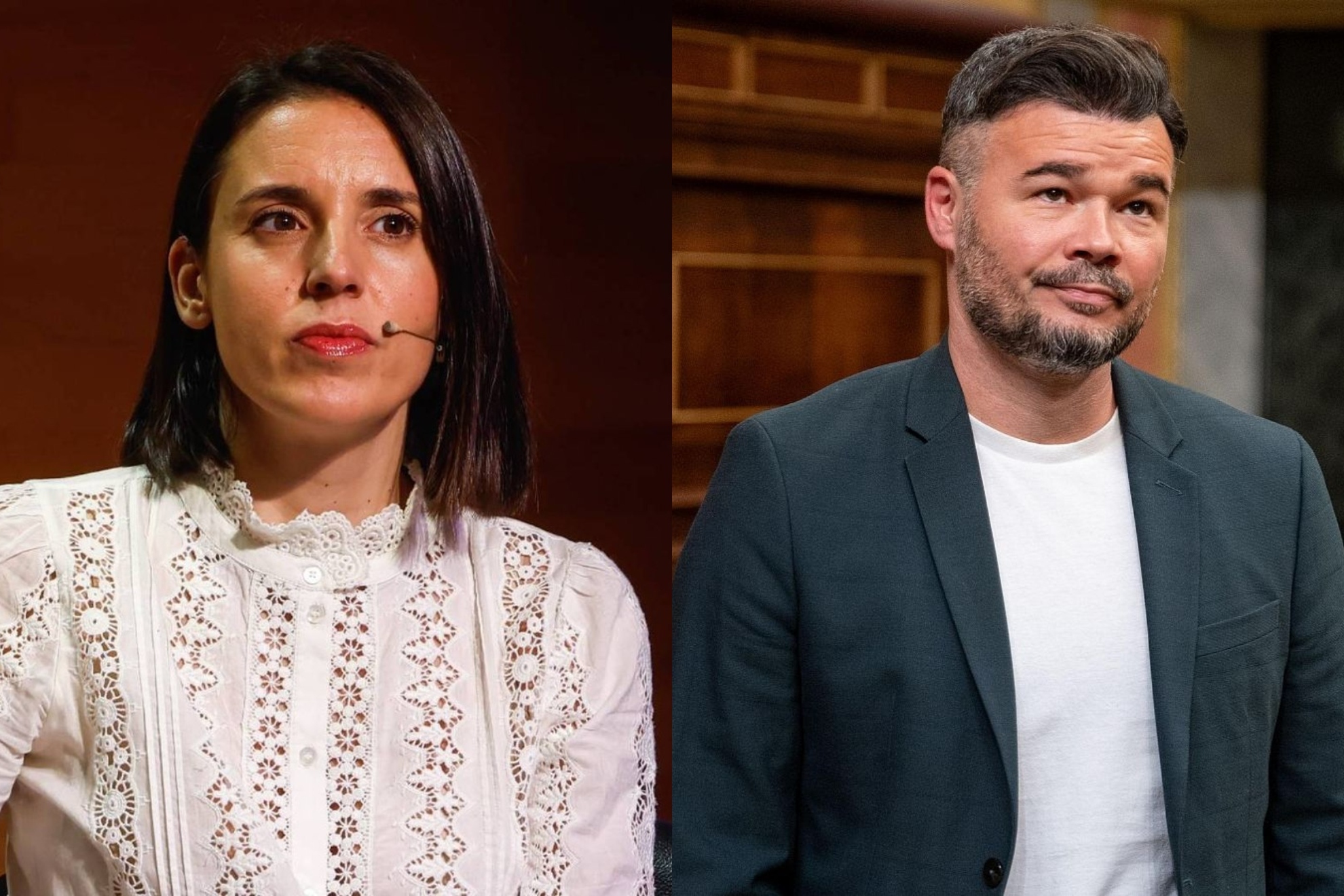 Irene Montero y Gabriel Rufián celebrarán un acto de precampaña conjunto en Barcelona