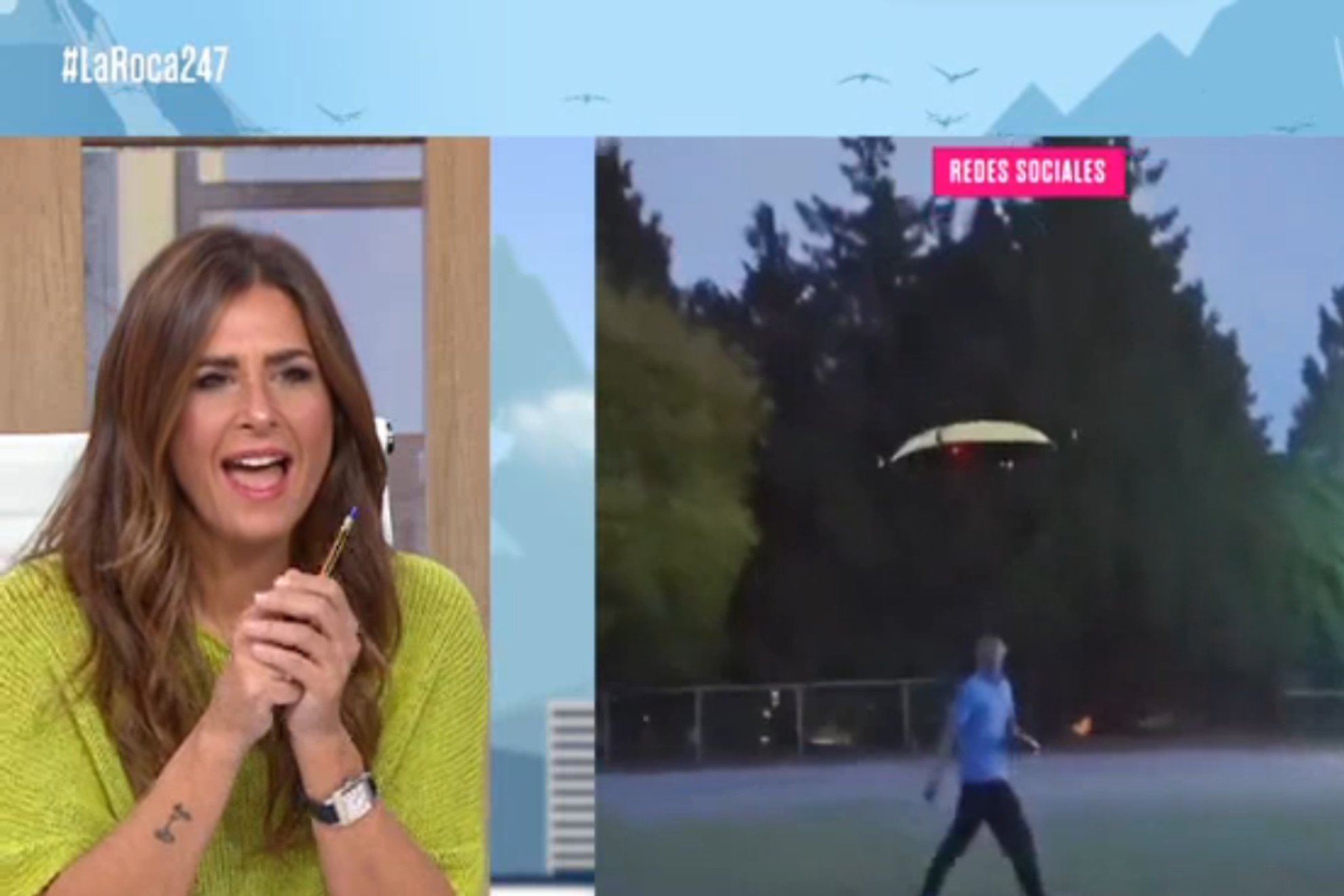 Nuria Roca alucina al ver un paraguas que funciona sin mango ante la incredulidad de Juan del Val: “Pensaba que era una nave espacial”