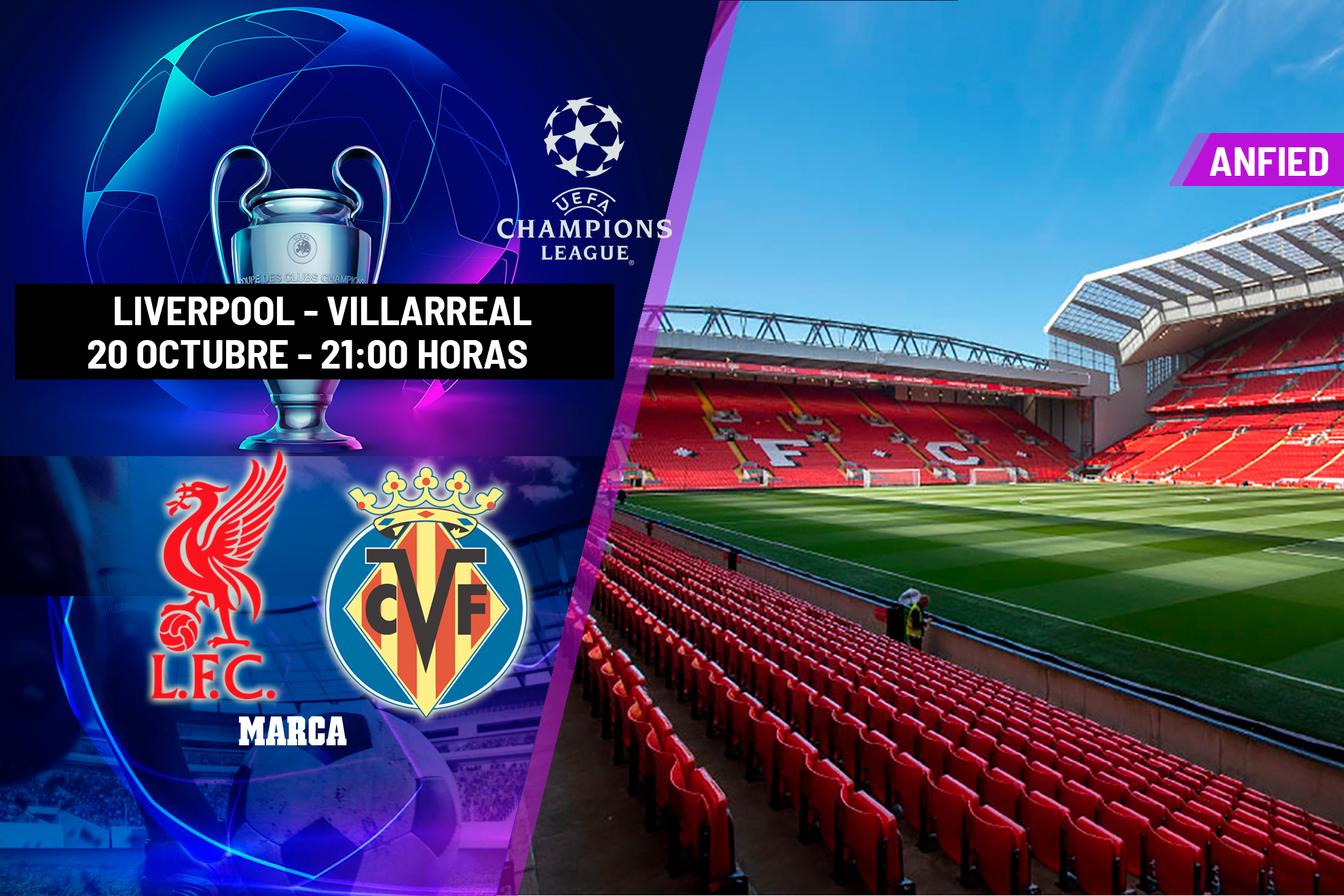 Liverpool - Villarreal: horario y dónde ver hoy en TV y canal del partido de la Champions League