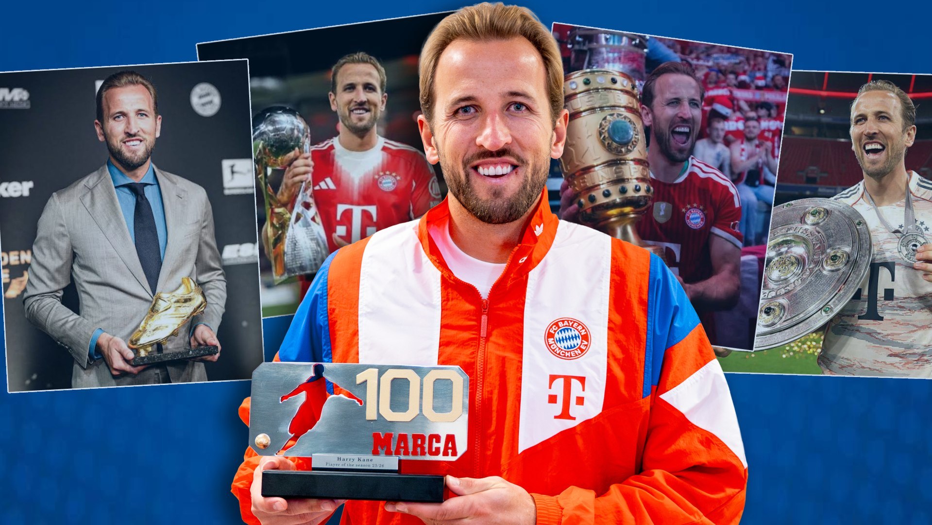 Harry Kane, ganador de 'Los 100 de MARCA by Orange' a base de títulos y goles