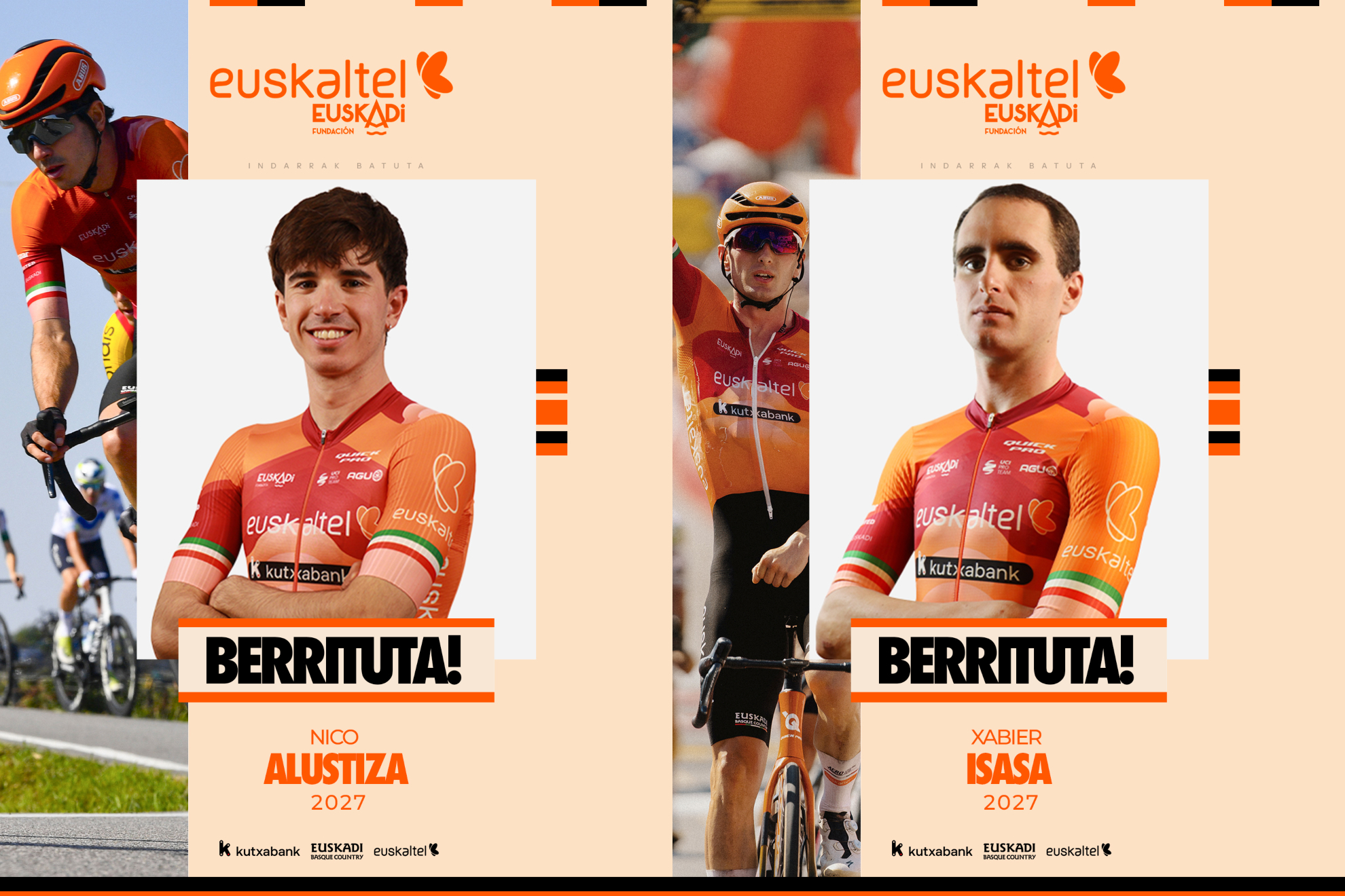 Nico Alustiza y Xabier Isasa renuevan hasta 2027 con el Euskaltel-Euskadi