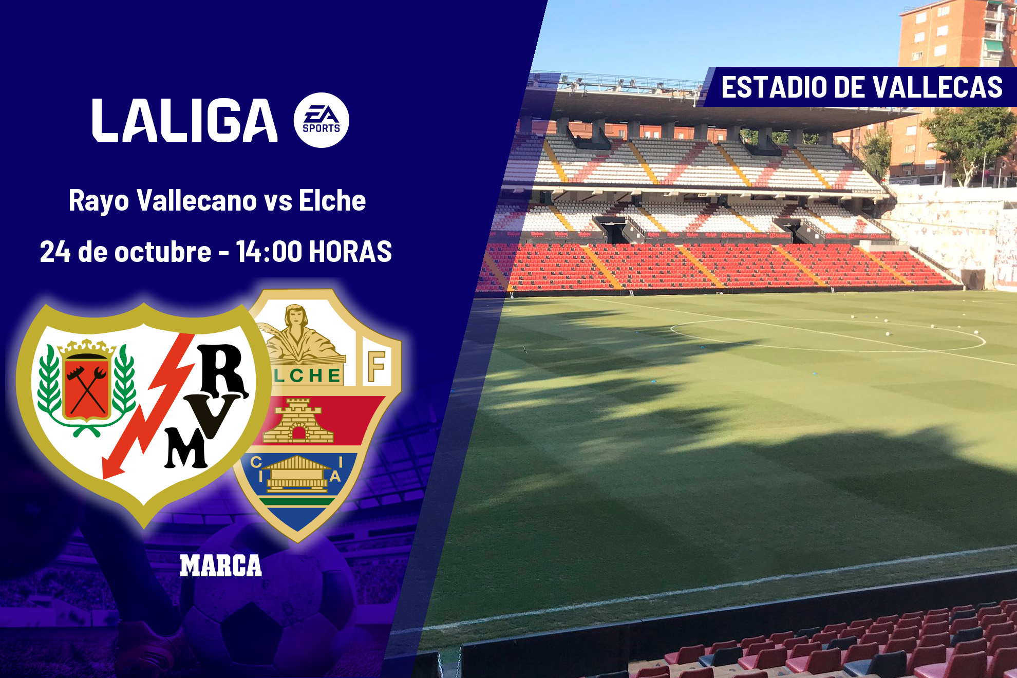 Rayo Vallecano - Elche: horario, dónde ver en TV y canal del partido de LaLiga EA Sports