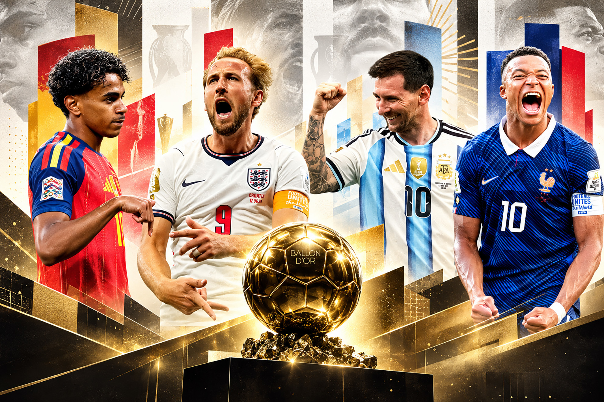Hoy es el Balón de Oro: el 'campeón' Lamine Yamal versus Kane, Messi, Mbappé...