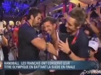 As� celebra la selecci�n francesa de balonmano el oro ol�mpico
