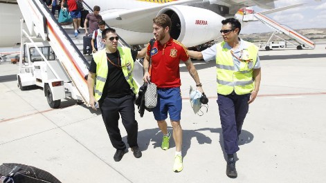 Llegada de La Roja a Barajas