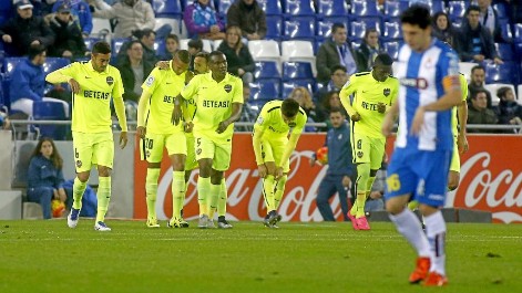 Gol de Lerma (0-1) en el Espanyol 1-1 Levante