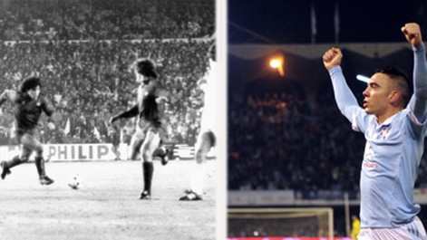 Iago Aspas se disfraz� de Maradona