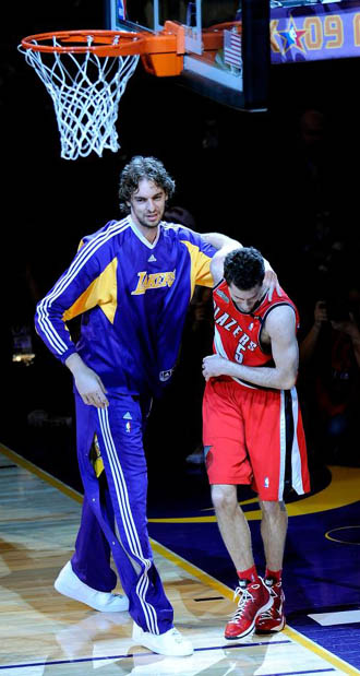 Rudy y Pau se felicitan tras hacer su mate conjunto