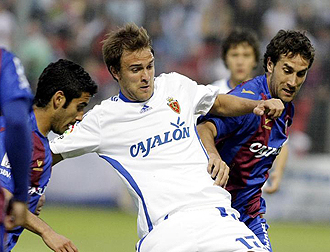 Caffa durante el partido frente al Huesca