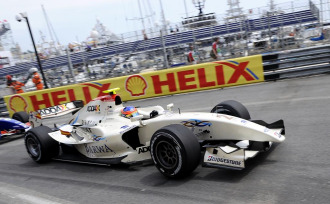 Romain Grosjean, en la primera carrera de M�naco.