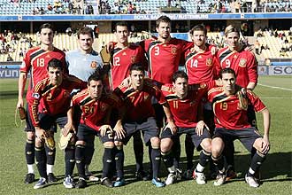 Imagen del once que jug� de inicio contra Sud�frica en el �ltimo partido de la selecci�n en la Copa Confederaciones.