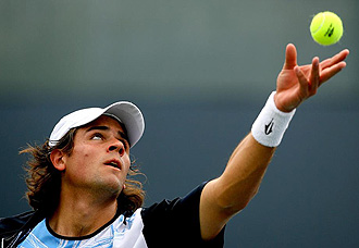 Eduardo Schwank durante su partido contra Yen-Hsun Lu