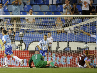El M�laga hace el �nico gol del partido