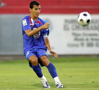 Casquero, en el partido ante el Alcal�