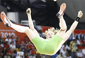 Hooker tras uno de sus saltos