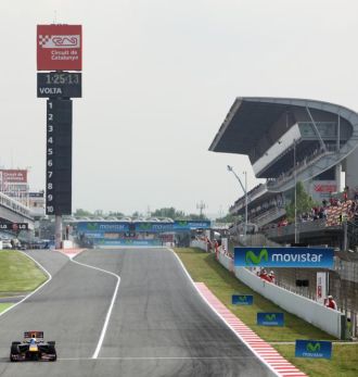 Vettel, a los mandos de su Red Bull en Montmel�