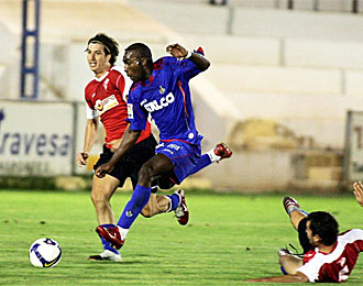Guerr�n, en un partido amistoso en su etapa con el Getafe