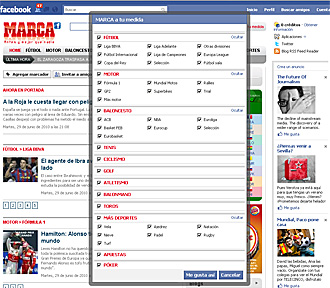 Tienes que elegir tus deportes favoritos y a continuaci�n podr�s consultar las noticias m�s actuales
