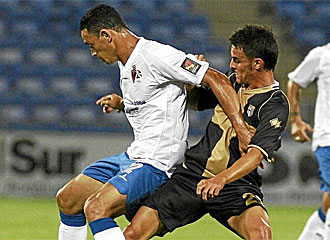 Cigarini en un choque ante el Zaragoza.