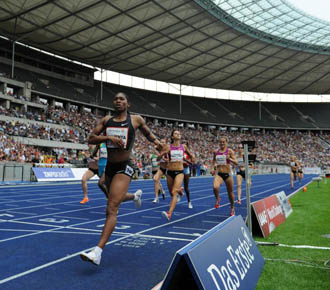 Semenya lleg� muy por delante de sus dem�s rivales.