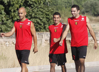 Edson Ramos, Joao V�ctor y Nunes entrenan juntos con el Mallorca