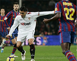 Duscher, en un partido contra el Barcelona