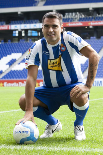 Duscher, en su presentaci�n con el Espanyol