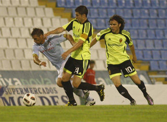Quique De Lucas, durante un encuentro de pretemporada ante el Zaragoza.
