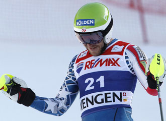 Ivica Kostelic, durante una prueba.