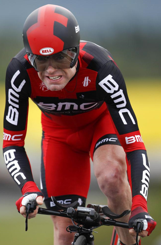 Cadel Evans durante la 4� etapa del Tour de Romand�a